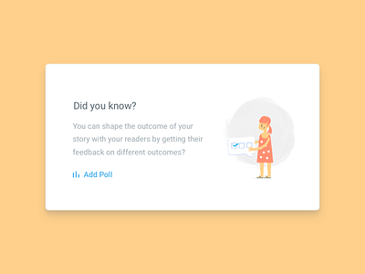 Are you ready to poll dance? illustration modal poll pop ui ux yellow