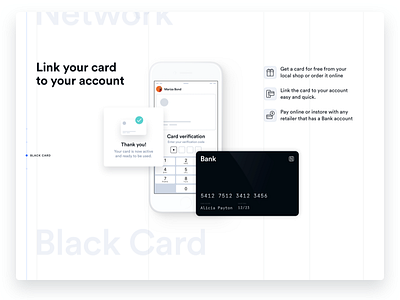 Link your card! bank card circular grid interface iphone significa ui white