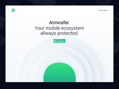 atmosfer.app Website app desktop green landing page roboto significa