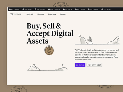 Vertbase Landing Page animation crypto currency desktop hero illustration landingpage significa tiempos website