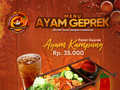 Menu Design Ayam Geprek For Kedai Sampan Tradisional by Dandy Aryawan ...