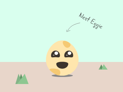 Nest Eggie animated character dinosaur egg nest