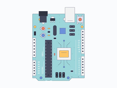 Arduino board arduino board c circuits code illustration