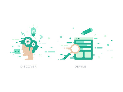 Double Ds creativity define discover illustration process thinking ui ux work