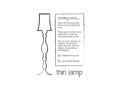 'Under Construction' Page for Thin Lamp