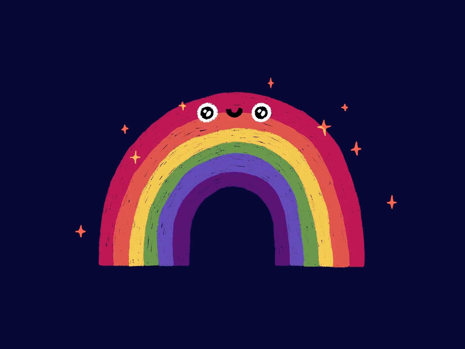 rainbow fren animated cute doodle gif illustration photoshop rainbow