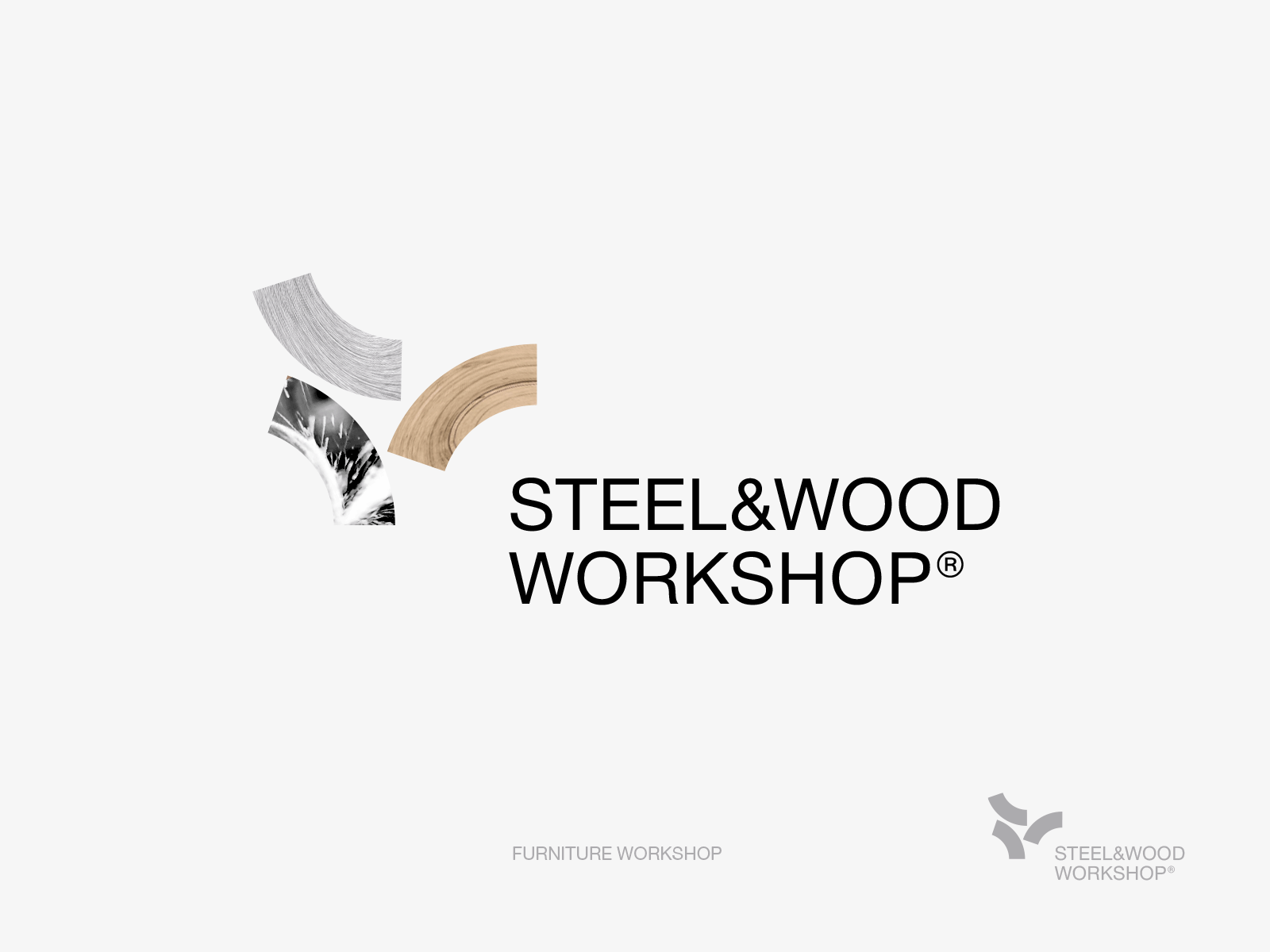 Steel&Wood Workshop animation brand design brand identity branding branding design identity identity design logo logotype minimal minimalism