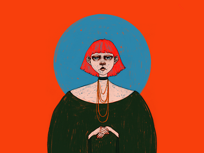 Lady Death color block fashion illustration illustration lady portrait procreate