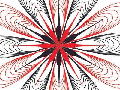 Alignment Red vs Black black flower illustrator lines pattern red vector