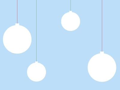 Baubles baubles blue christmas decorations festive graphic illustrator minimal simple