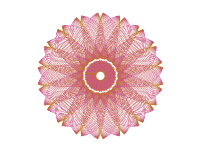 Ornate Peachy design circle design floral flower graphic illustration pattern peach pink vector