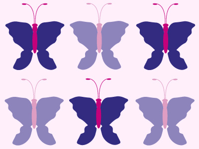 Butterfly triples art butterflies design graphic illustrator pattern pink purple vector vector art