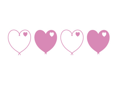 Popping Hearts art design girl girly graphic hearts illustrator pink vector