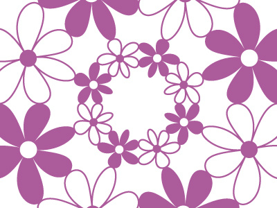 Flower power art design flower girly graphic pattern pink ring vector