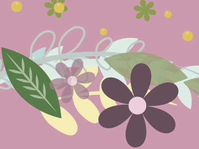 Floral Wreath art design digital floral flowers graphic vector