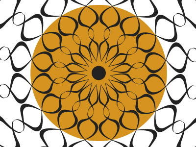 Circle design black blend circle design graphic illustrator orange patten swirl vector wip