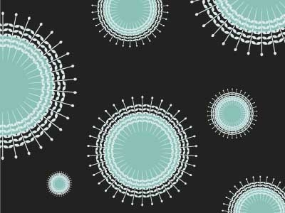 Aqua circles pattern aqua circle design graphic illustrator pattern repeat rotate