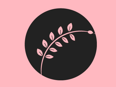 Peach leaf circle design graphic icon leaf leaves nature peach round