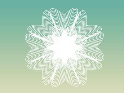 Green gradient adobe design flower gradient graphic illustrator lines shapes spine wip