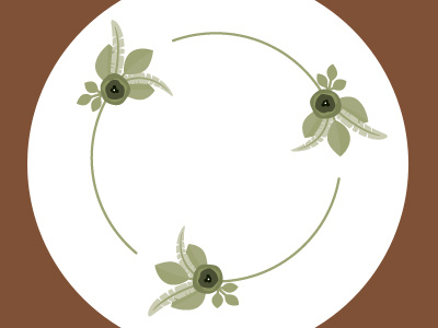 Nature circle circle floral flowers leaf leaves nature pattern repeat ring rotate vector