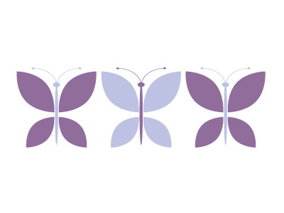 Simple butterflies blue butterflies colours design graphic illustration purple quick shape shapes vector