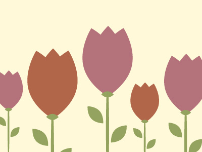 Simple Tulips design flowers graphic illustration leaves minimal simple tulips vector