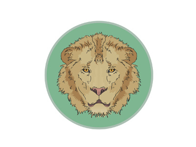 Complete Lion animals colour design digital art drawing face graphic lion vector wip