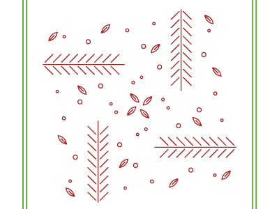 Festive pattern art christmas design festive graphic leaves lines pattern repeat rotate season vector