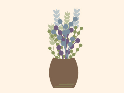 Pot Plant floral flowers green grey leaves petals plant pot pot plant purple