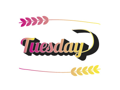 Type Tuesday design experiment graphic illustrator pink type typography vector yellow