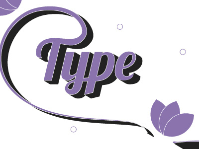 The purple type design experiment graphic illustrator purple type typography vector