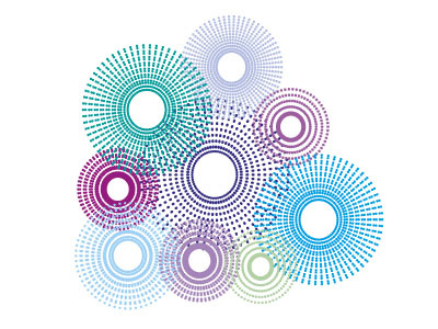 Dotted circles circles colour colourful design dots graphic illustration vector