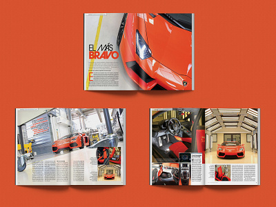 DribbleLambo car colorful design editorial design lamborghini layout magazine design