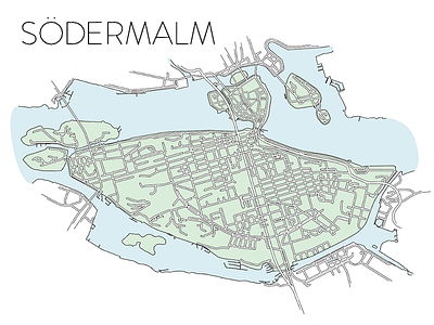 Södermalm City Map city illustrator map stockholm sweden södermalm