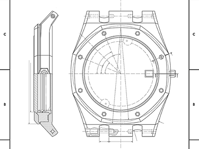 Royal Oak blueprint ap audemars piguet blueprint illustrator watch