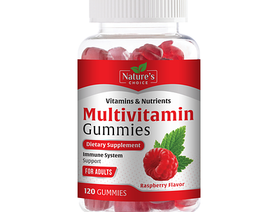 Multivitamin Gummies design graphic design gummies illustration label design multivitamin gummies
