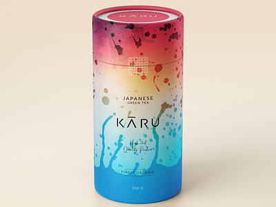 KARU Japanese Green Tea design graphic design label design packaging design tea