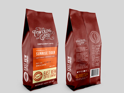 East View Coffee Co. coffee design illustration label design packaging typography