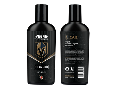 VEGAS- Golden knight Shampoo design golden knight graphic design label design packaging shampoo vegas