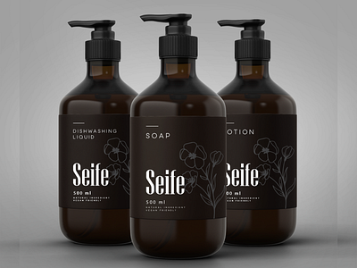 Seife- Soap design dish wash graphic design hand wash illustration label design liquids packaging soap
