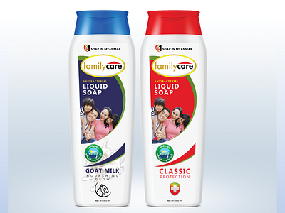 Family Care-Liquid Soap design graphic design illustration label design liquid soap myanmar no1 brand packaging soap
