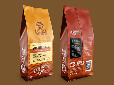 Sunrise Tiger- East view Coffee coffee design east view graphic design illustration indonesia label design packaging roasted sumatra sunrise tiger
