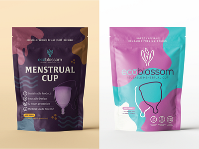 Menstrual Cup Packaging design graphic design illustration label design menstrual cup packaging