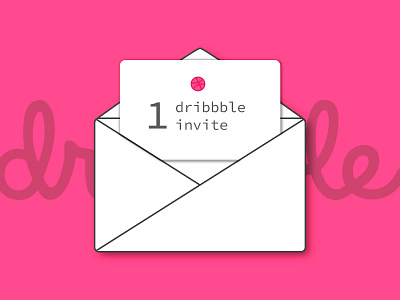 Dribbble Invitation design illustration invitation invite