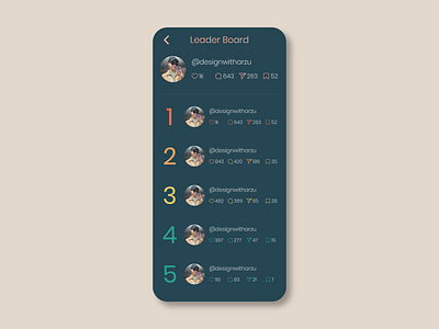 Leader Board - DailyUI 019