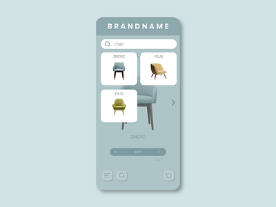 Search - DailyUI 022 app dailyui dark theme ecommerce flat design flat ui furniture furniture app interface light theme material ui minimal neumorphic search shopping ui ux
