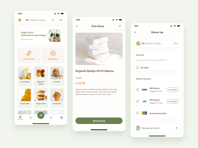 Getir UI Redesign app app design ecommerce flat design getir green grocery home page interface mobile design pricing product card redesign ui