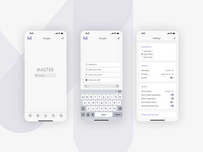 MASTER Mobile Browser - Case Study app interface mobile browser ui ui design ux ux design