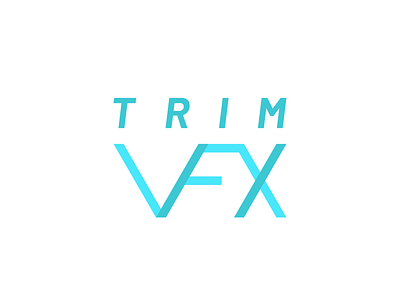 Trim VFX blue branding challenge design icon illustration logo vector