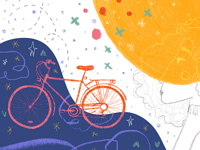 The Bike bicycle bike design illustration woman